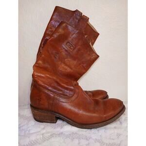 Vintage FRYE Women's Leather Cowboy Boots, Size  US 6